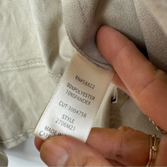 Max Studio faux suede shawl collar open thin spring jacket - Picture 6 of 9